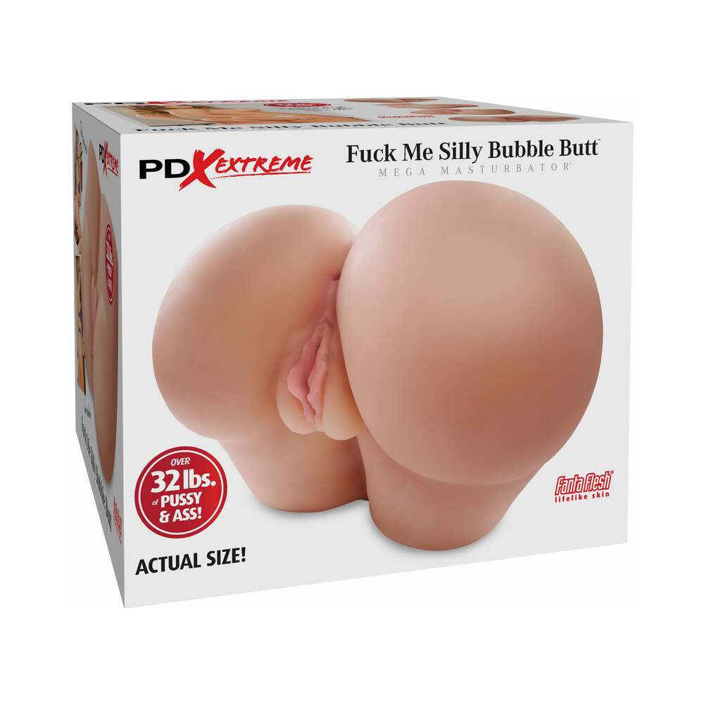 PDX BRANDS - PDX FUCK ME SILLY BUBBLE BUTT DUAL-ENTRY MEGA MASTURBATOR BEIGE