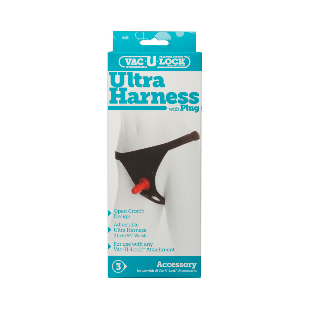 DOC JOHNSON - VAC-U-LOCK - ULTRA HARNESS - WITH PLUG BLACK