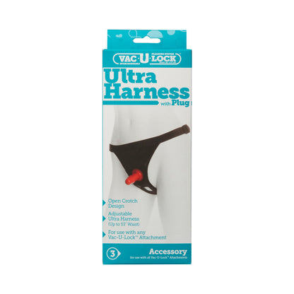 DOC JOHNSON - VAC-U-LOCK - ULTRA HARNESS - WITH PLUG BLACK