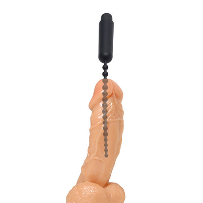 MASTER SERIES DARK ROD VIBRATING BEADED SILICONE SOUND