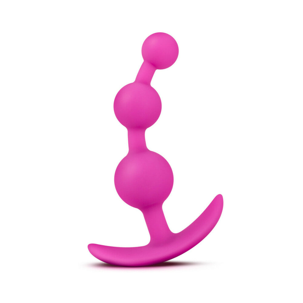 LUXE BE ME 3 SILICONE ANAL BEADS PLUG PINK