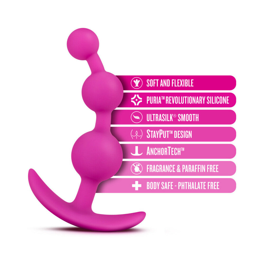 BLUSH - LUXE BE ME 3 SILICONE ANAL BEADS PLUG