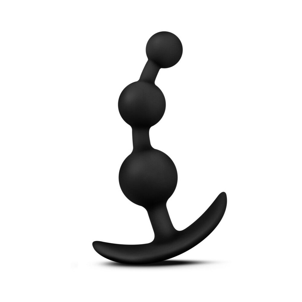 LUXE BE ME 3 SILICONE ANAL BEADS PLUG BLACK