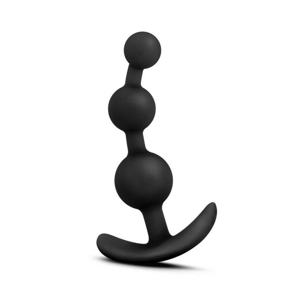 LUXE BE ME 3 SILICONE ANAL BEADS PLUG BLACK