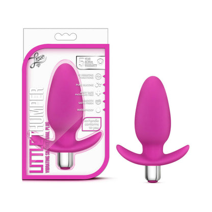 LUXE LITTLE THUMPER VIBRATING SILICONE ANAL PLUG PINK