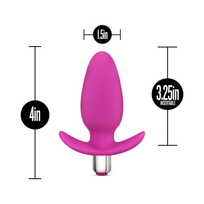 LUXE LITTLE THUMPER VIBRATING SILICONE ANAL PLUG PINK