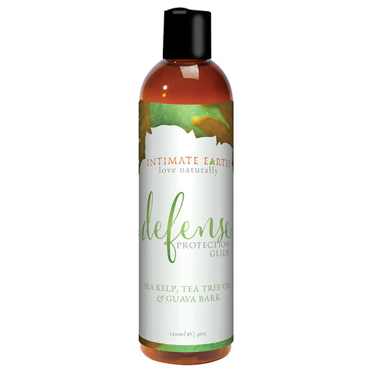 INTIMATE EARTH - LUBRICANTE PROTECTOR DEFENSE CON ALGAS MARINAS, ACEITE DE ÁRBOL DE TÉ Y CORTEZA DE GUAYABA 4 OZ.