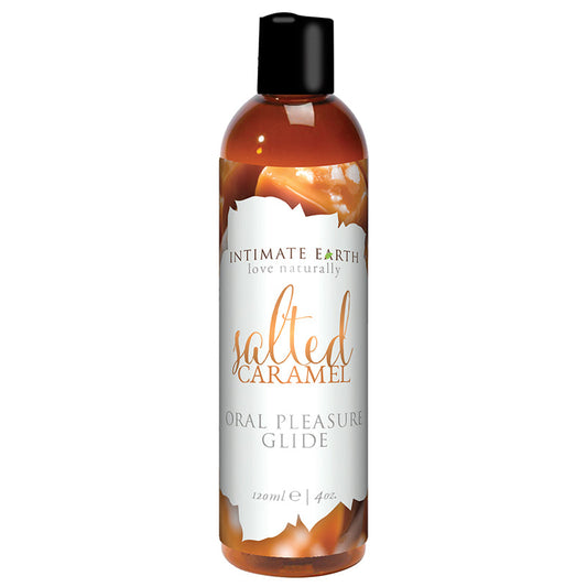 INTIMATE EARTH - SEA SALT CARAMEL FLAVORED GLIDE 120 ML/4 OZ