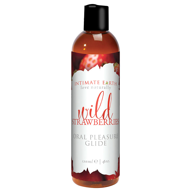 INTIMATE EARTH - SUCCULENT STRAWBERRIES FLAVORED GLIDE 120 ML/4 OZ