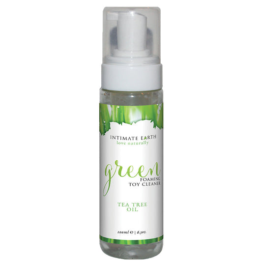 INTIMATE EARTH - GREEN FOAMING TOY CLEANER WITH TEA TREE OIL 6.3 OZ.
