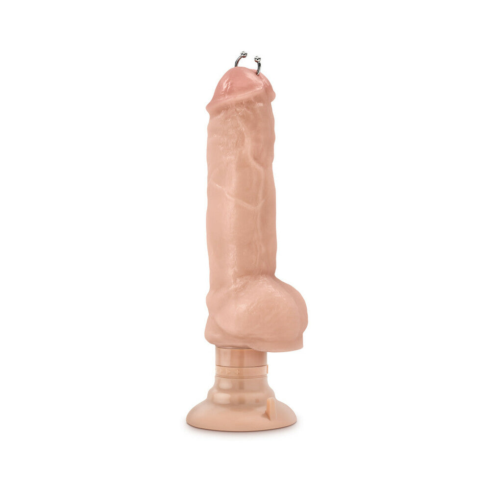 BLUSH - LOVERBOY BAD BOY NEXT DOOR PIERCED DILDO VIBRADOR DE 11 PULGADAS CON TESTÍCULOS BEIGE