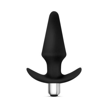 LUXE DISCOVER VIBRATING SILICONE ANAL PLUG BLACK