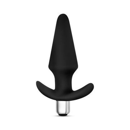 LUXE DISCOVER VIBRATING SILICONE ANAL PLUG BLACK