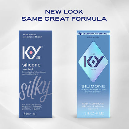 K-Y - TRUE FEEL LUBRICANTE ÍNTIMO DE SILICONA PREMIUM EN GEL 1.5OZ.