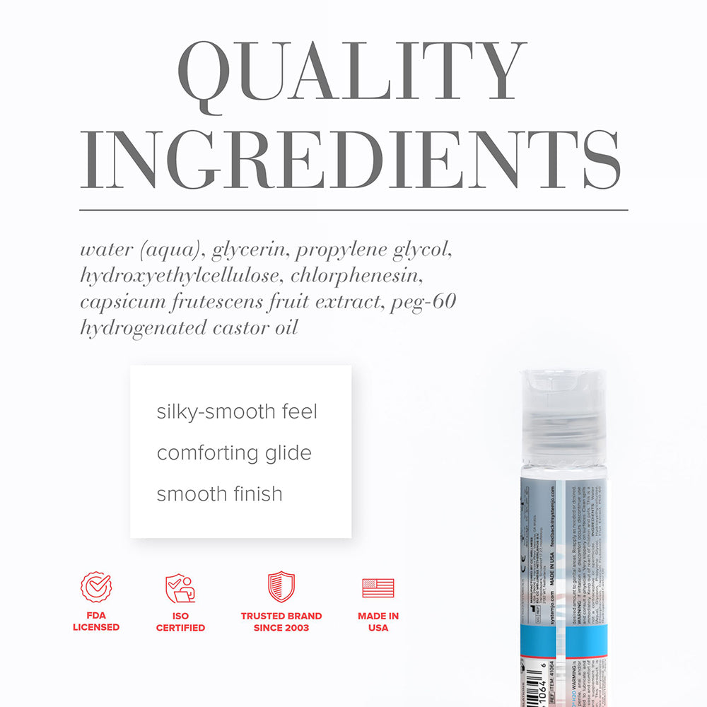 SYSTEM JO - LUBRICANTE ÍNTIMO CON EFECTO CALOR A BASE DE AGUA JO H2O 1 OZ.
