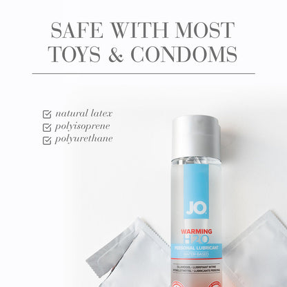 SYSTEM JO - LUBRICANTE ÍNTIMO CON EFECTO CALOR A BASE DE AGUA JO H2O 1 OZ.
