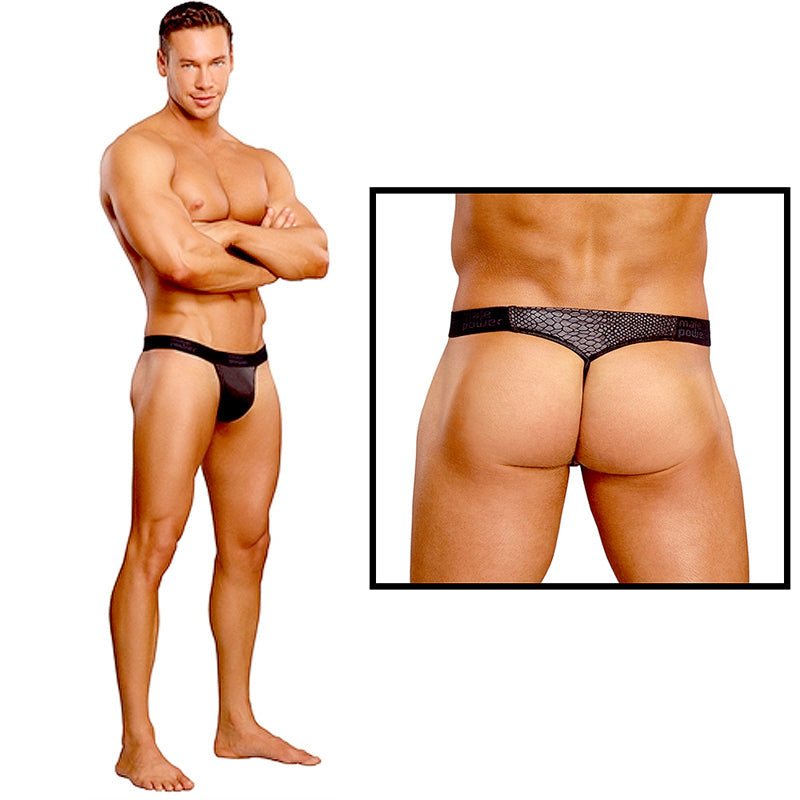 MALE POWER - COBRA MICRO V THONG SMALL/MEDIUM (BLACK)