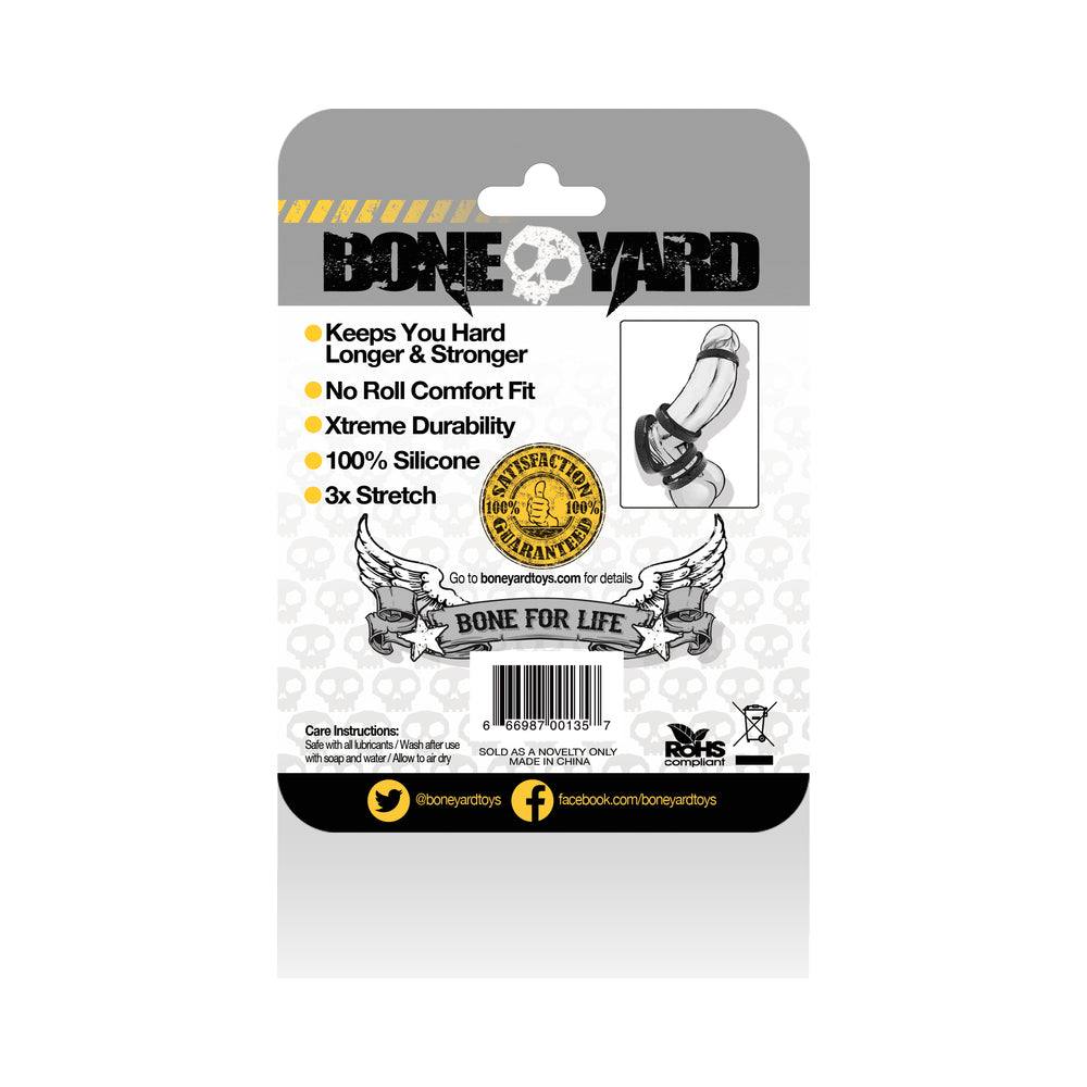 BONEYARD SILICONE RING 35MM BLACK