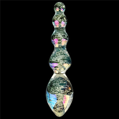 LOVETOY - GLOW-IN-THE-DARK TWILIGHT GLEAM GLASS DILDO-TANTALIZING ORBS