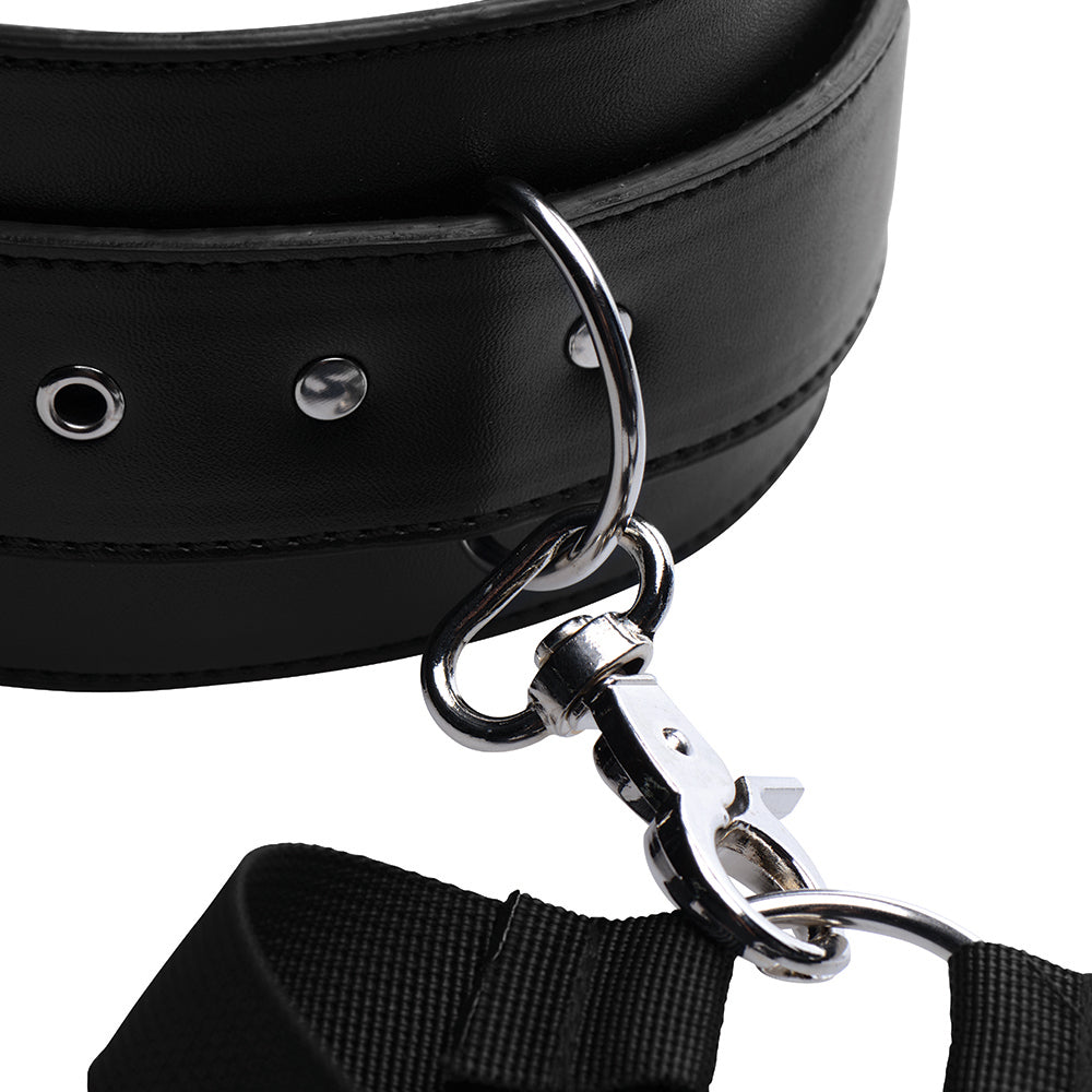 MASTER SERIES ACQUIRE EASY ACCESS THIGH HARNESS WITH WRIST CUFFS
