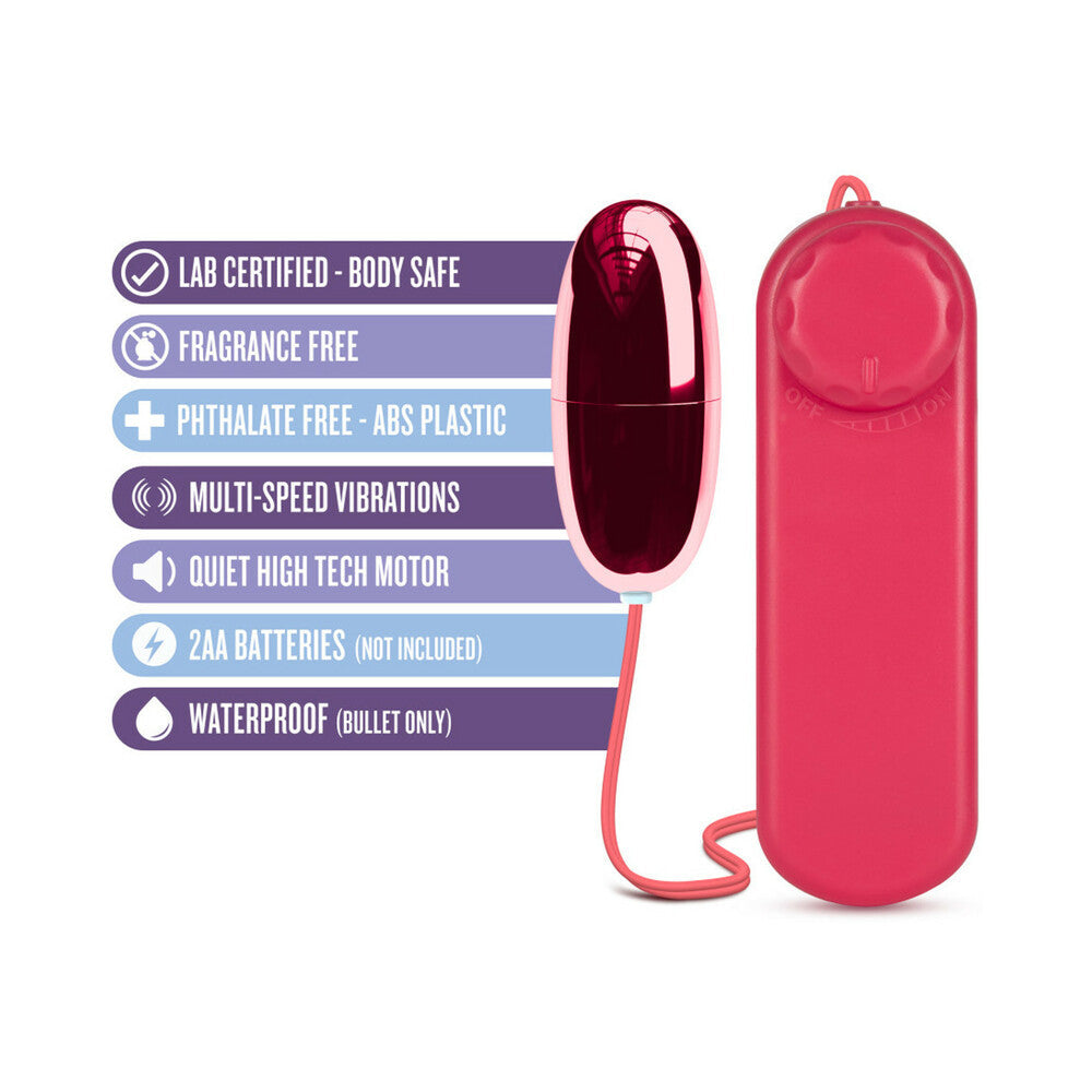 BLUSH - B YOURS POWER BULLET VIBRADOR DE HUEVO CON MANDO A DISTANCIA CERISE