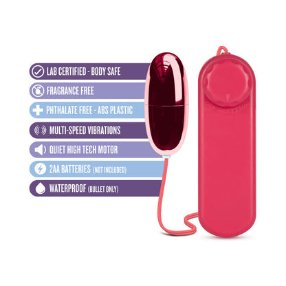 BLUSH - B YOURS POWER BULLET VIBRADOR DE HUEVO CON MANDO A DISTANCIA CERISE