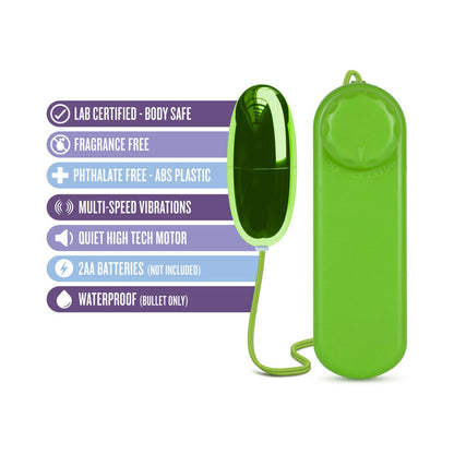 BLUSH - B YOURS POWER BULLET REMOTE-CONTROLLED EGG VIBRATOR LIME