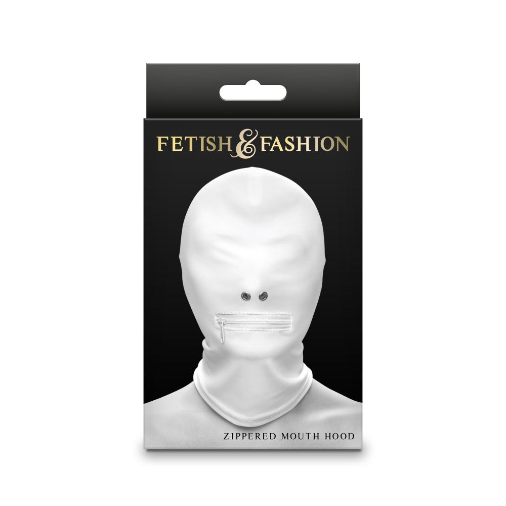 NS TOYS - FETISH & FASHION - ZIPPERED MOUTH HOOD - WHITE - ALTERNATE PACKAGE