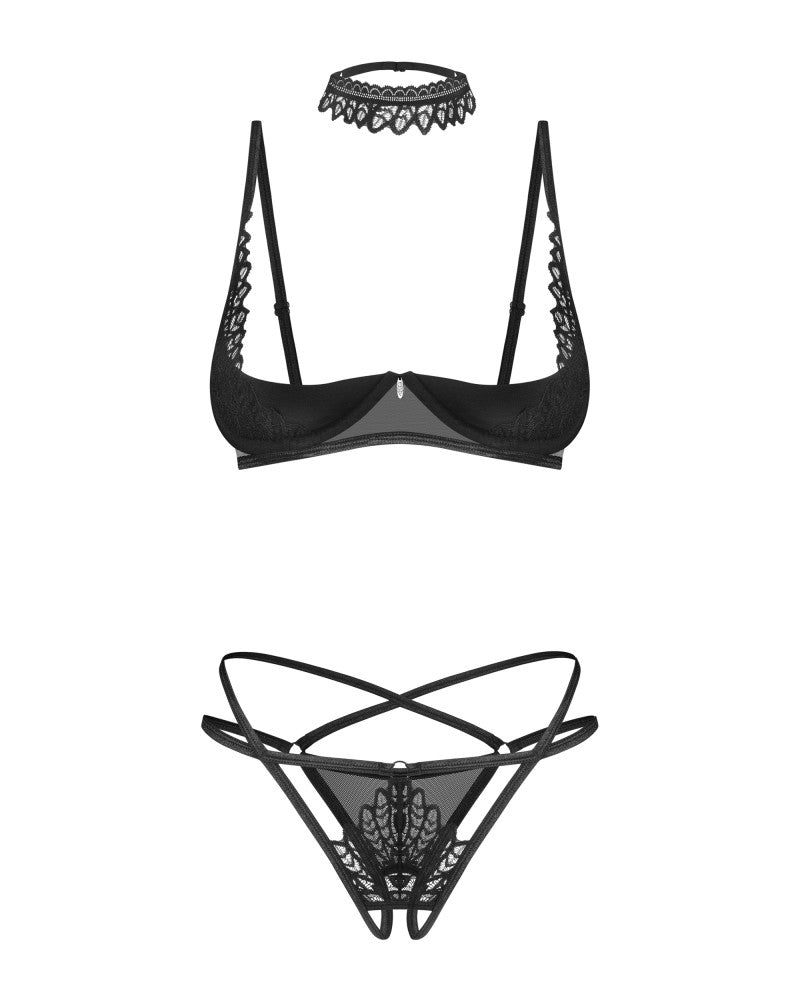 OBSESSIVE - DONARELLA 3-PCS CROTCHLESS SET M/L