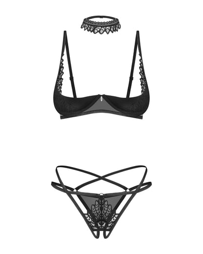 OBSESSIVE - DONARELLA 3-PCS CROTCHLESS SET M/L