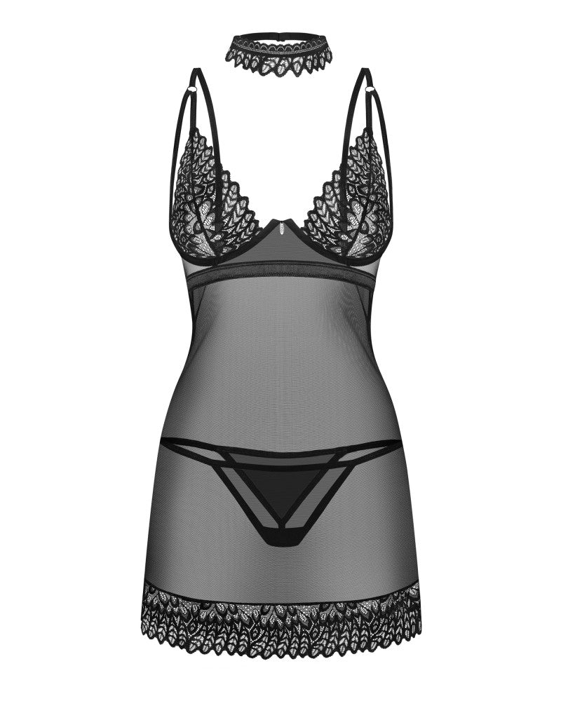 OBSESSIVE - DONARELLA CHEMISE & THONG M/L