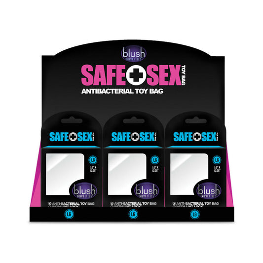BLUSH - SAFE SEX ANTIBACTERIAL TOY BAG LARGE 24-PIECE COUNTER DISPLAY