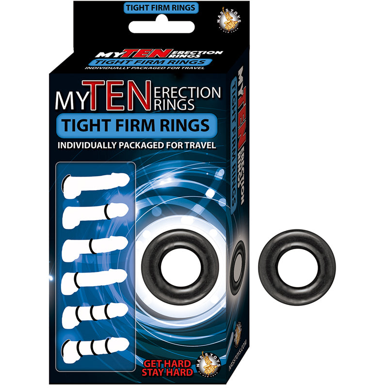 MY TEN ERECTION RINGS TIGHT FIRM RINGS BLACK