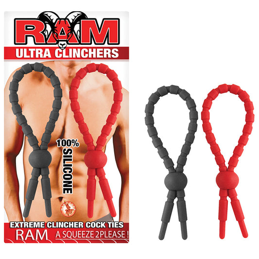 NASSTOYS - RAM ULTRA CLINCHERS-RED/BLACK  LASSO/BOLO