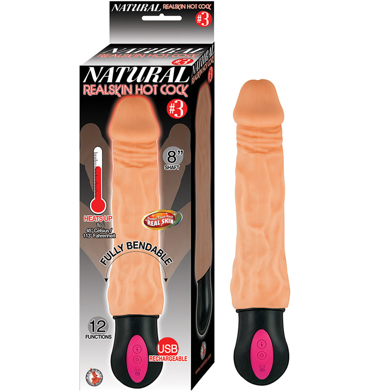 NASSTOYS - NATURAL REALSKIN HOT COCK #3 12 LIGHT