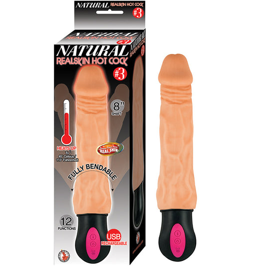 NASSTOYS - NATURAL REALSKIN HOT COCK #3 12 LIGHT