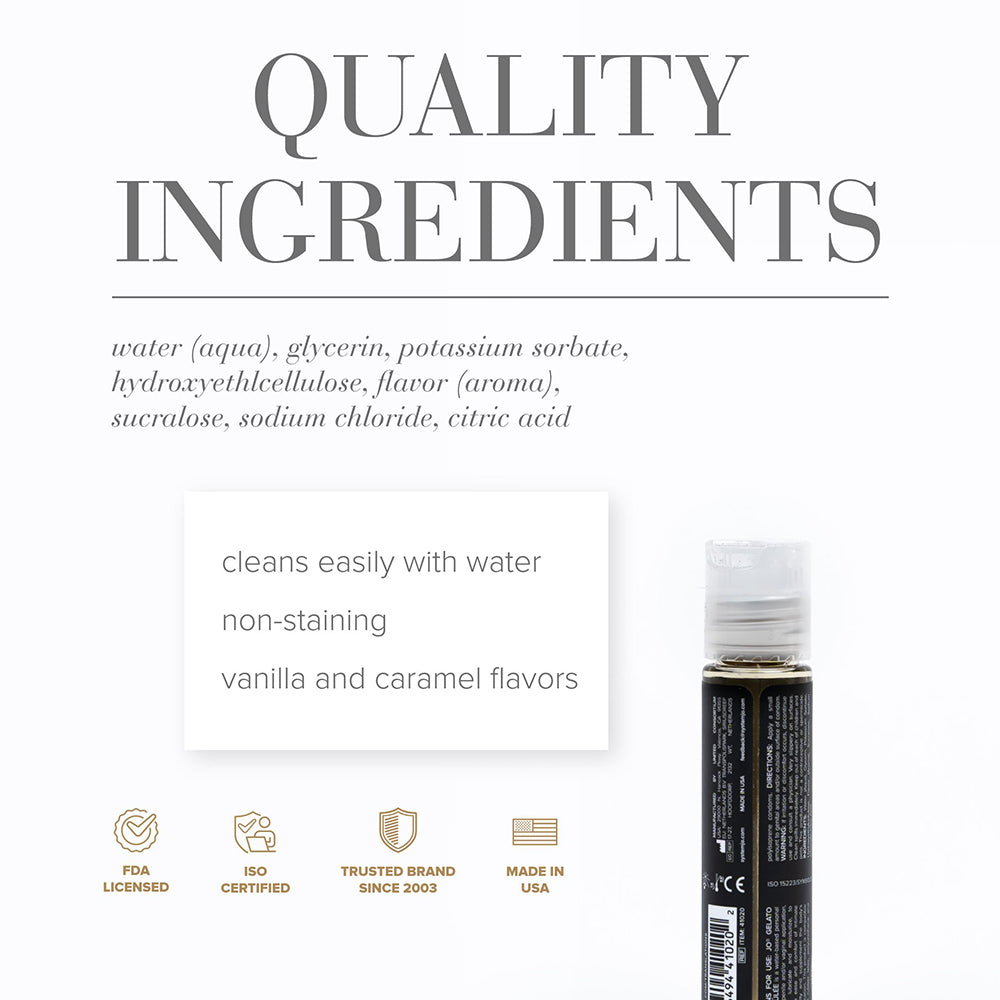 SYSTEM JO - JO GELATO CREME BRULEE FLAVORED WATER-BASED LUBRICANT 1 OZ.