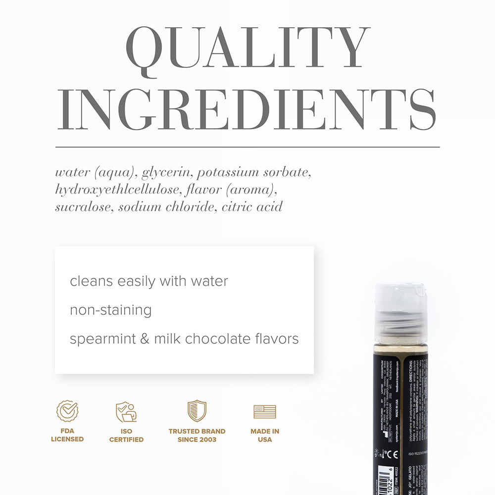 SYSTEM JO - JO GELATO MINT CHOCOLATE FLAVORED WATER-BASED LUBRICANT 1 OZ.