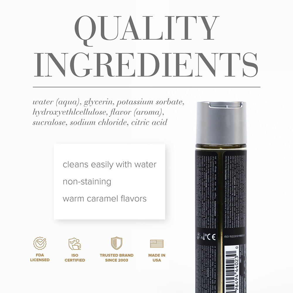 SYSTEM JO - JO GELATO SALTED CARAMEL FLAVORED WATER-BASED LUBRICANT 4 OZ.