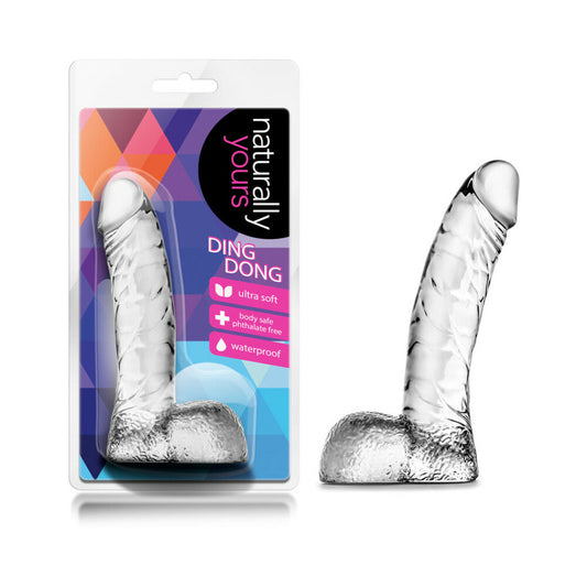 BLUSH - NATURALLY YOURS DING DONG REALISTIC 5.5 IN. DILDO WITH BALLS CLEAR