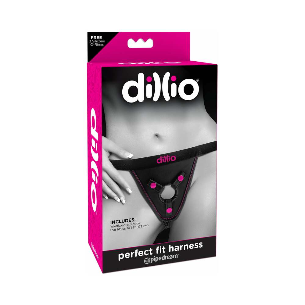 PIPEDREAM - DILLIO ADJUSTABLE PERFECT FIT HARNESS BLACK/PINK