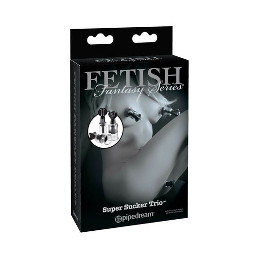 PIPEDREAM - FETISH FANTASY SERIES LIMITED EDITION SUPER SUCKERS TRIO CLEAR/BLACK