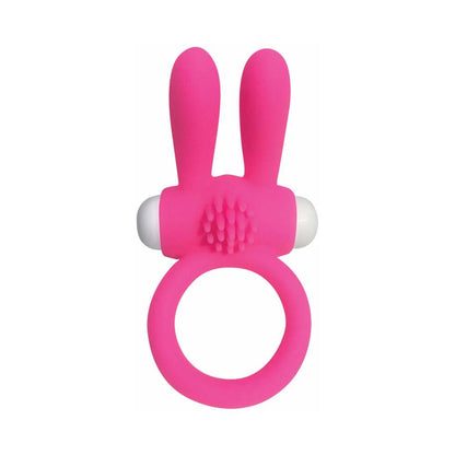 PIPEDREAM - NEON RABBIT RING VIBRATING SILICONE COCKRING WITH EARS PINK