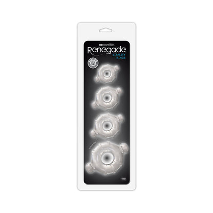 NS NOVELTIES - RENEGADE VITALITY RINGS 4-PACK CLEAR