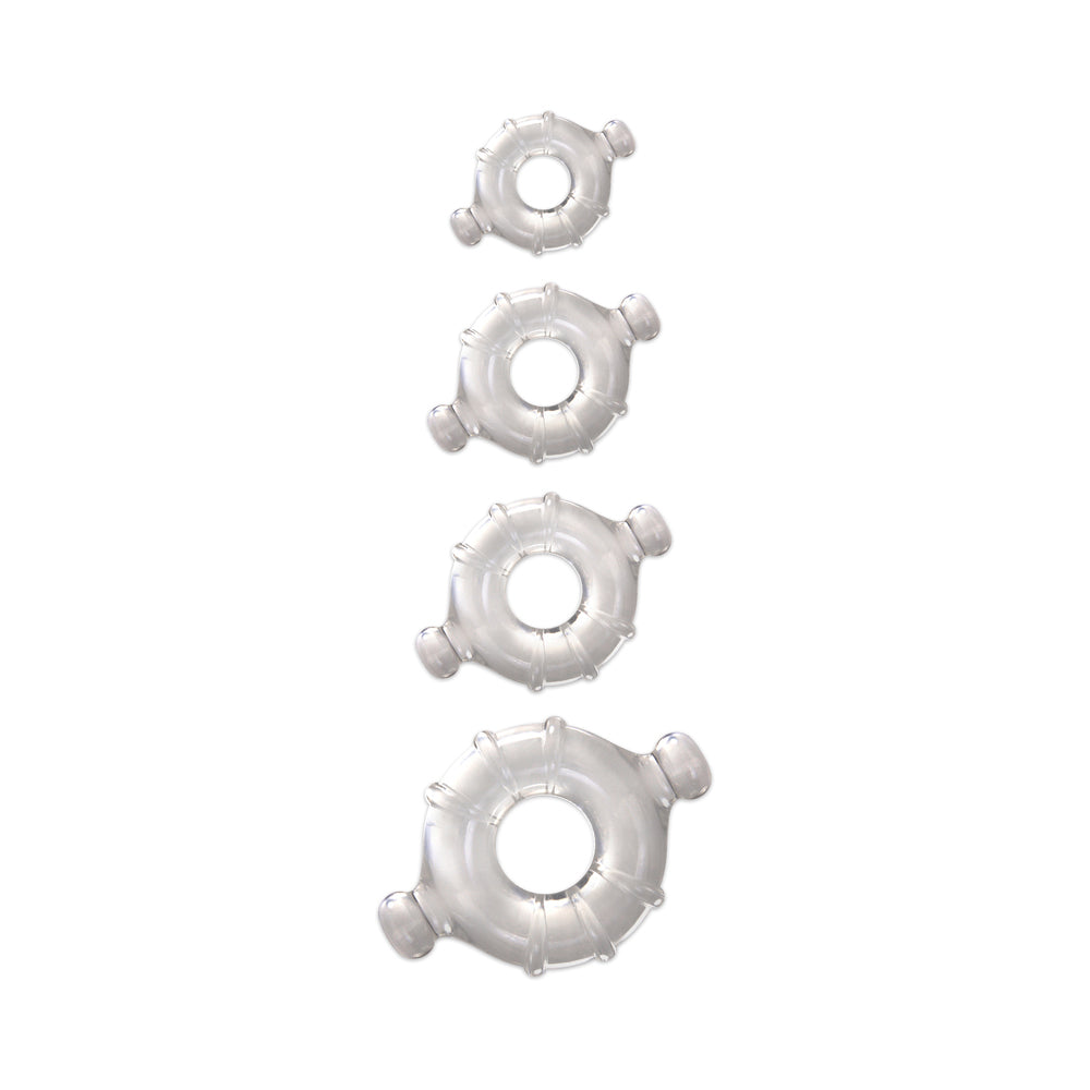 NS NOVELTIES - RENEGADE VITALITY RINGS 4-PACK CLEAR
