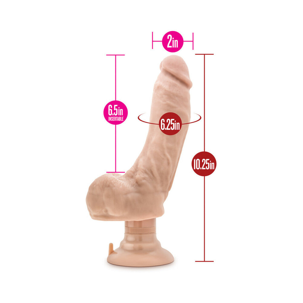 LOVERBOY DOCTOR LOVE REALISTIC 10.5 IN. VIBRATING DILDO WITH BALLS BEIGE