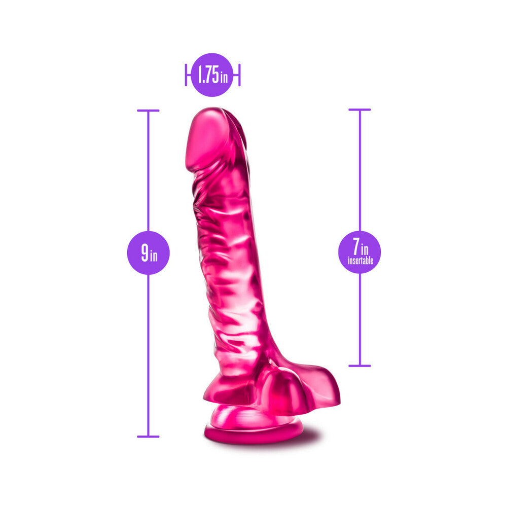 BLUSH - B YOURS BASIC 8 REALISTIC 9 IN. DILDO WITH BALLS