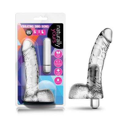 BLUSH - NATURALLY YOURS VIBRATING DING DONG WITH BALLS 6.5 IN. CLEAR