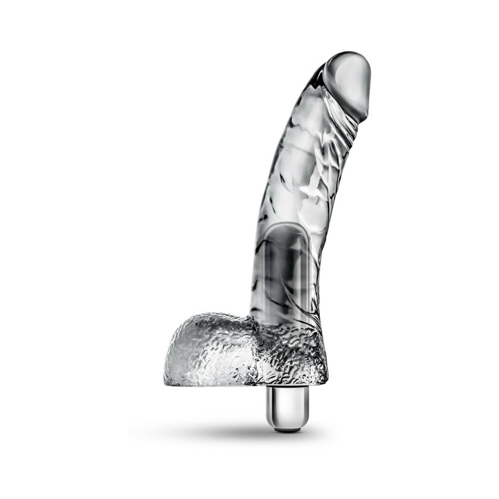 BLUSH - NATURALLY YOURS VIBRATING DING DONG WITH BALLS 6.5 IN. CLEAR