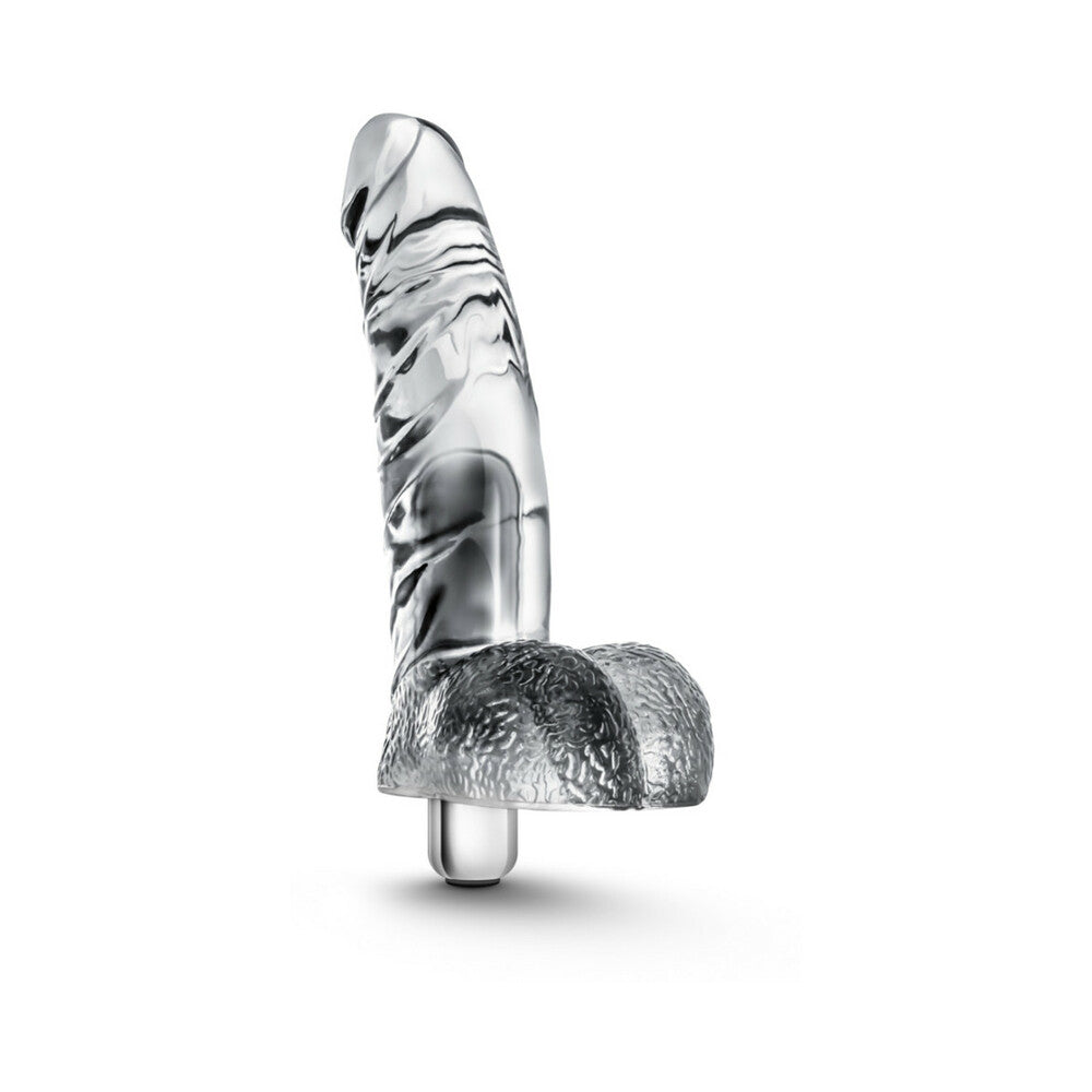 BLUSH - NATURALLY YOURS VIBRATING DING DONG WITH BALLS 6.5 IN. CLEAR